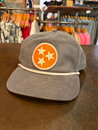 Corduroy Cap with Tri-Star Patch