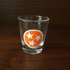 Orange Tri-Star Shot Glass  glassware - Nothing Too Fancy