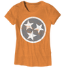 Ladies TN Flag - Orange w/ Gray  T-Shirt - Nothing Too Fancy