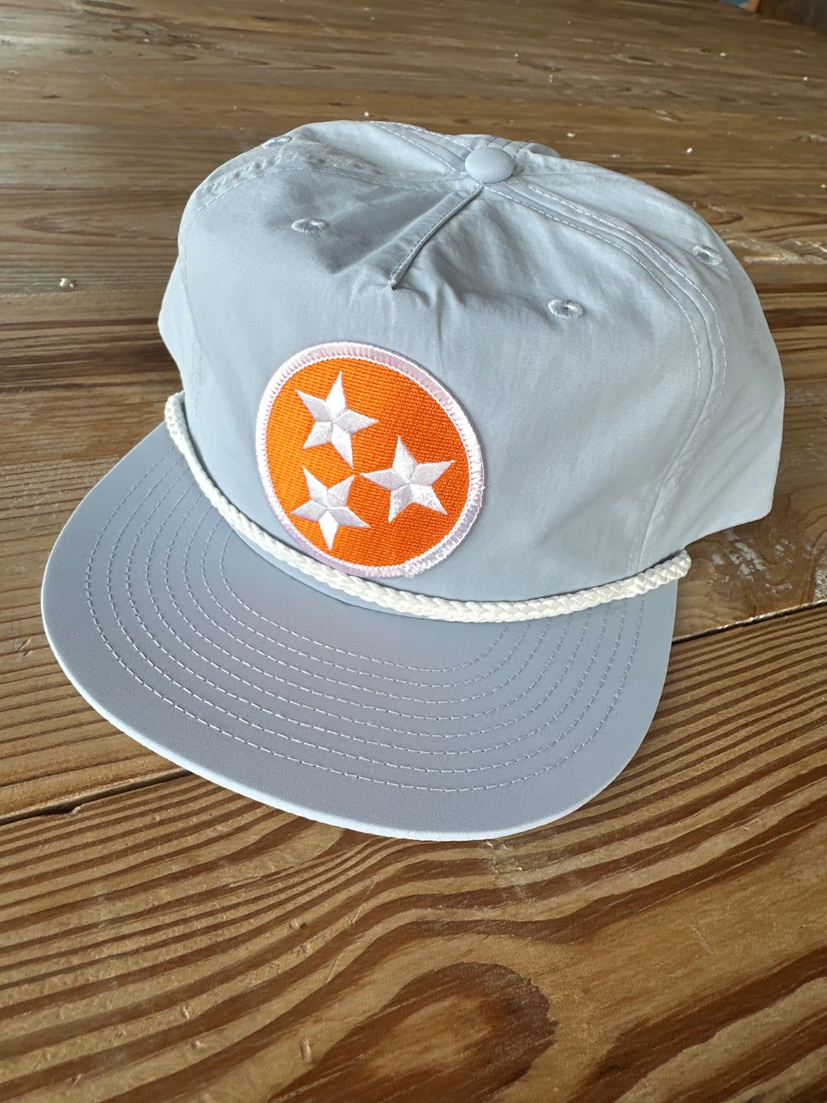 Orange & White Tri-Star Surf Cap