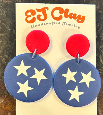 Tennessee Tri-Star Dangle Earrings