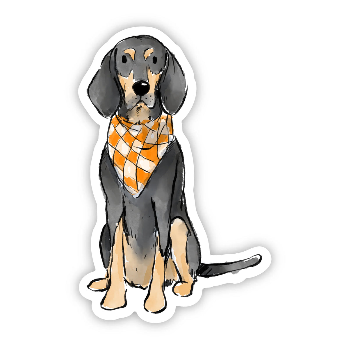 Sitting Smokey Sticker