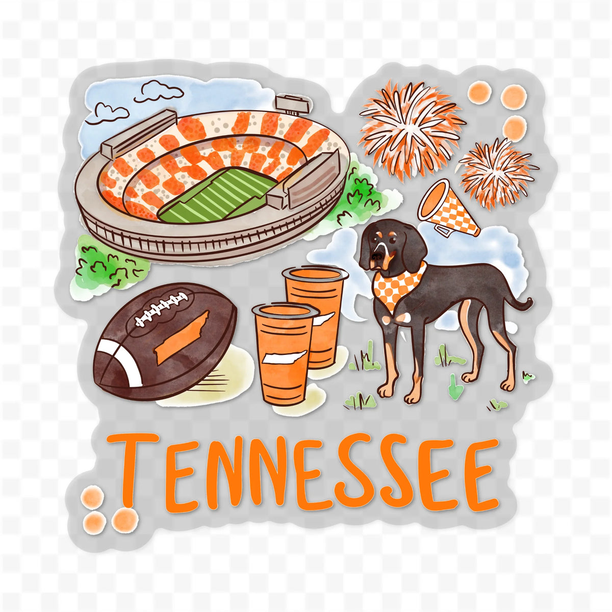 Tennessee Icons Sticker