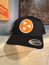 Orange & White Tri-Star Snapback Hat