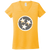 Ladies V-Neck Grey Flag on Orange