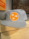 Orange & White Tri-Star Surf Cap