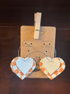 TN Leather Heart Hoop Earrings
