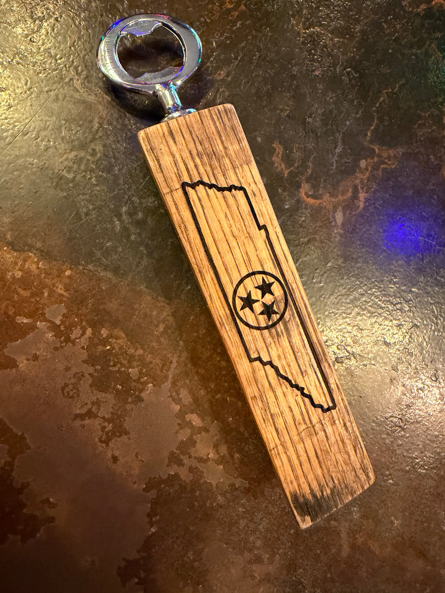 Whiskey Barrel Bottle Opener