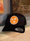 Orange & White Tri-Star Snapback Hat