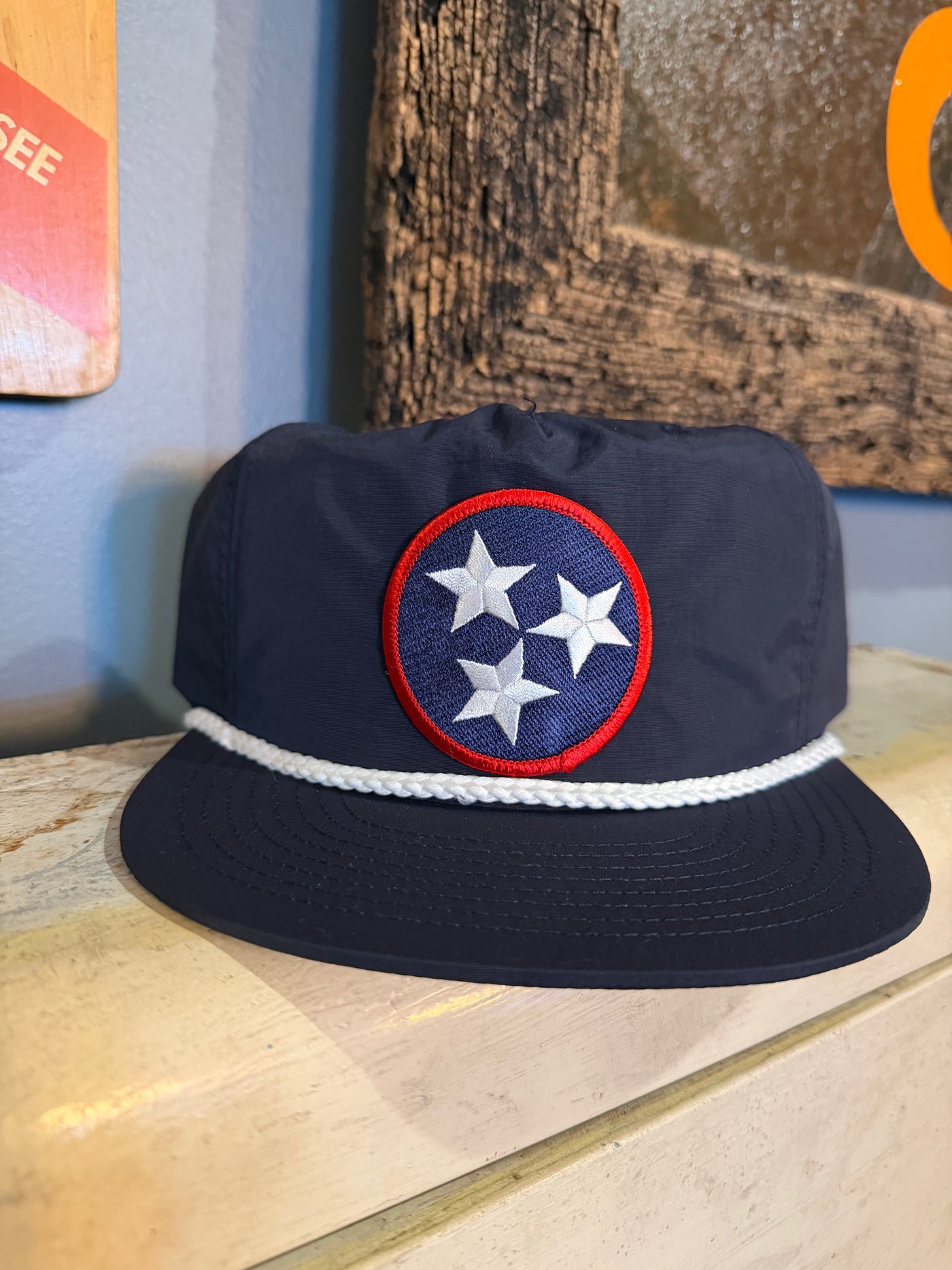 Red, White & Blue Tri-Star Surf Cap