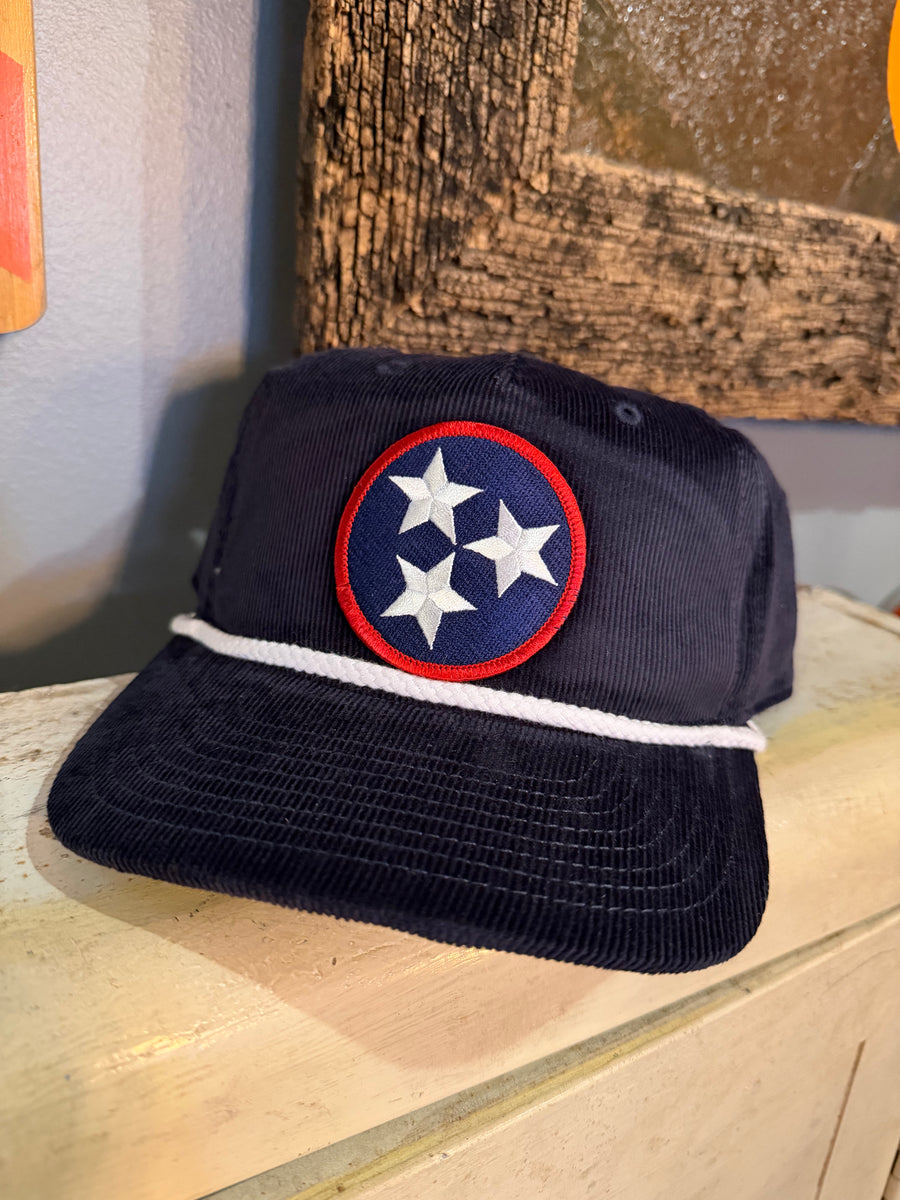 Red, White & Blue Tri-Star Corduroy Cap