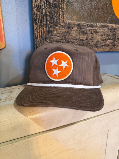 Corduroy Cap with Tri-Star Patch