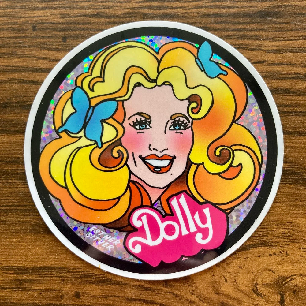 Backwoods Barbie Dolly Glitter Sticker