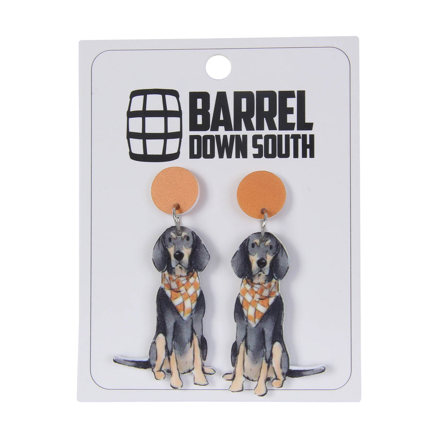 Sitting Coonhound Acrylic Earrings - Nothing Too Fancy