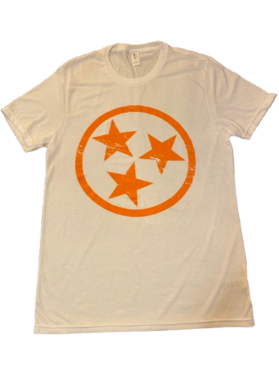 Orange on White Tri-Star - SALE!