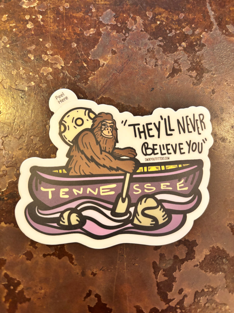 Boating Bigfoot Sticker