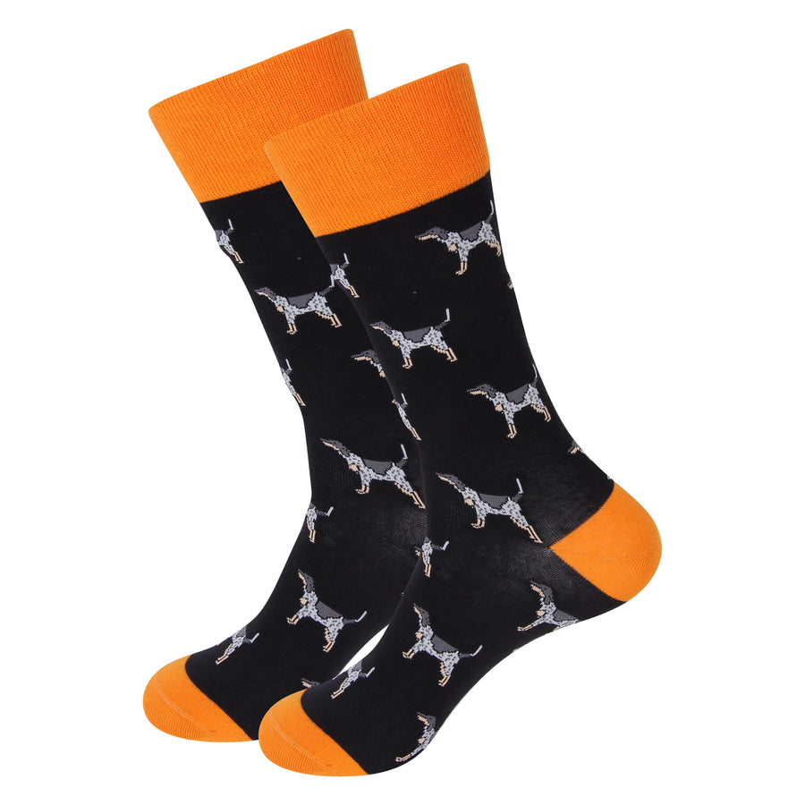 Socks - Smokey on Black - Nothing Too Fancy