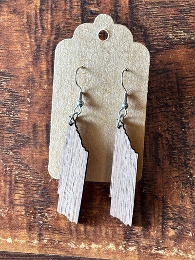 Wooden Tennessee Earring - Dangles