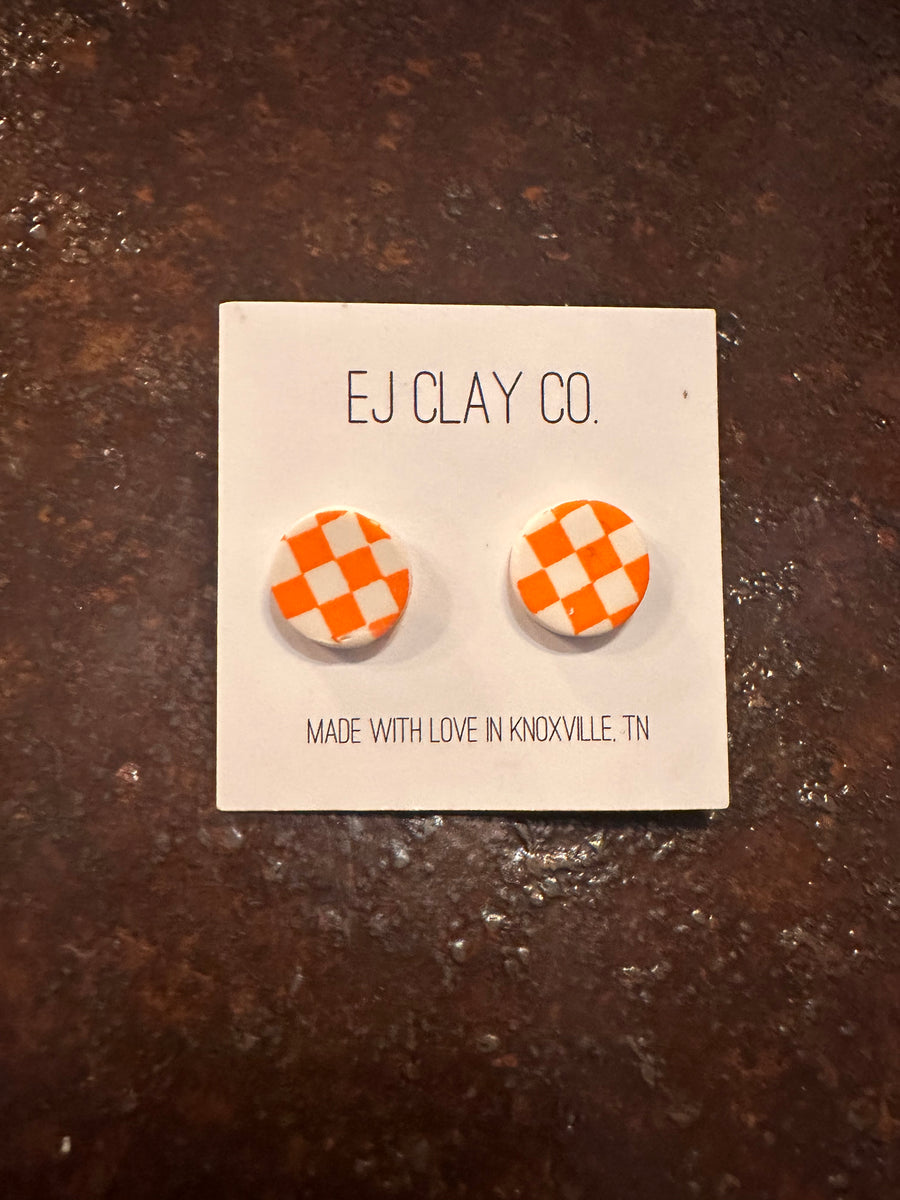 Checkerboard Stud Earrings