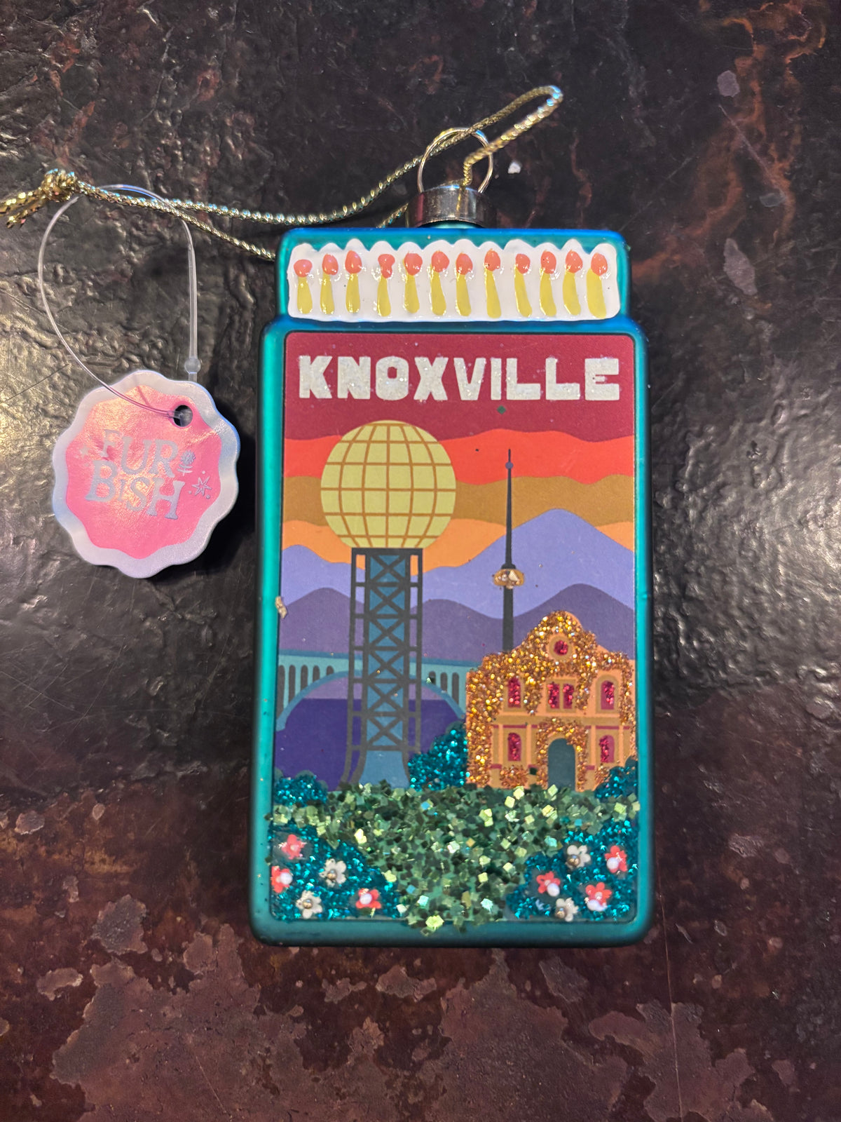 Knoxville Matchbox Glass Ornament
