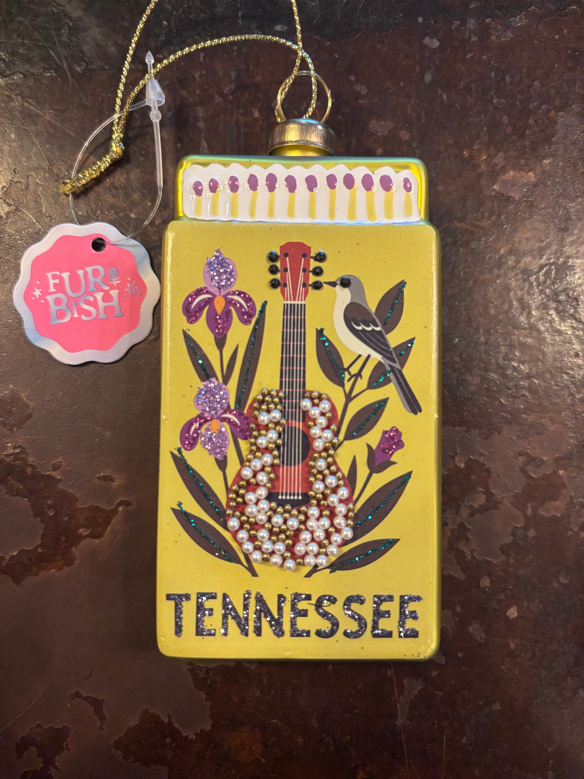 Tennessee Matchbox Glass Ornament