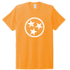 White Tri-Star on Orange
