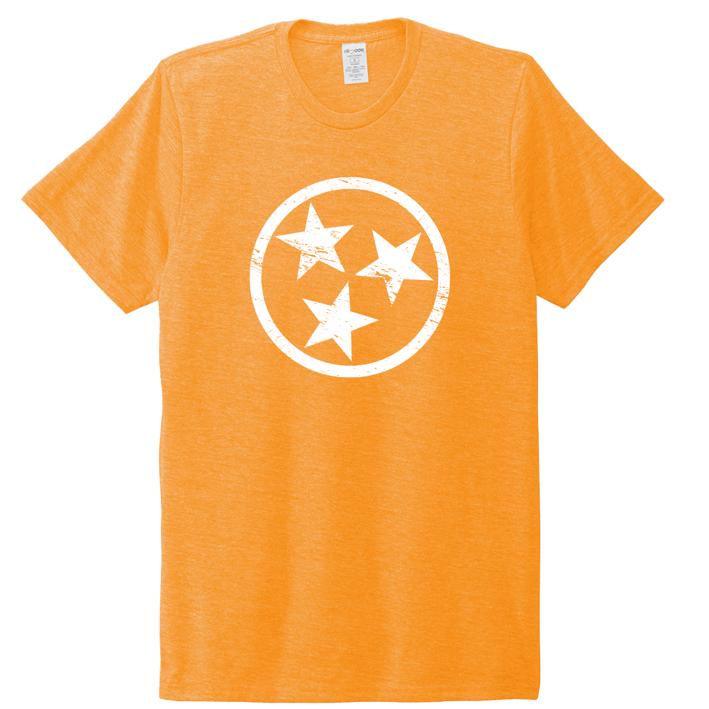 White Tri-Star on Orange - SALE!