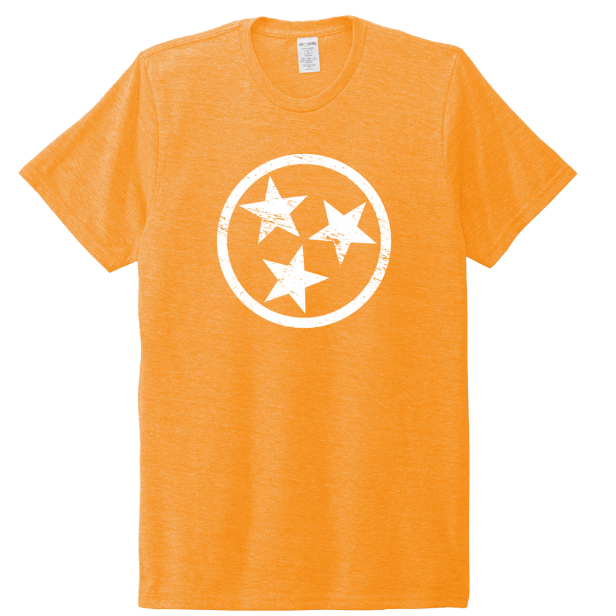 White Tri-Star on Orange - SALE!