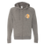 Orange Tri-Star on Grey Fleece Zip Hoodie