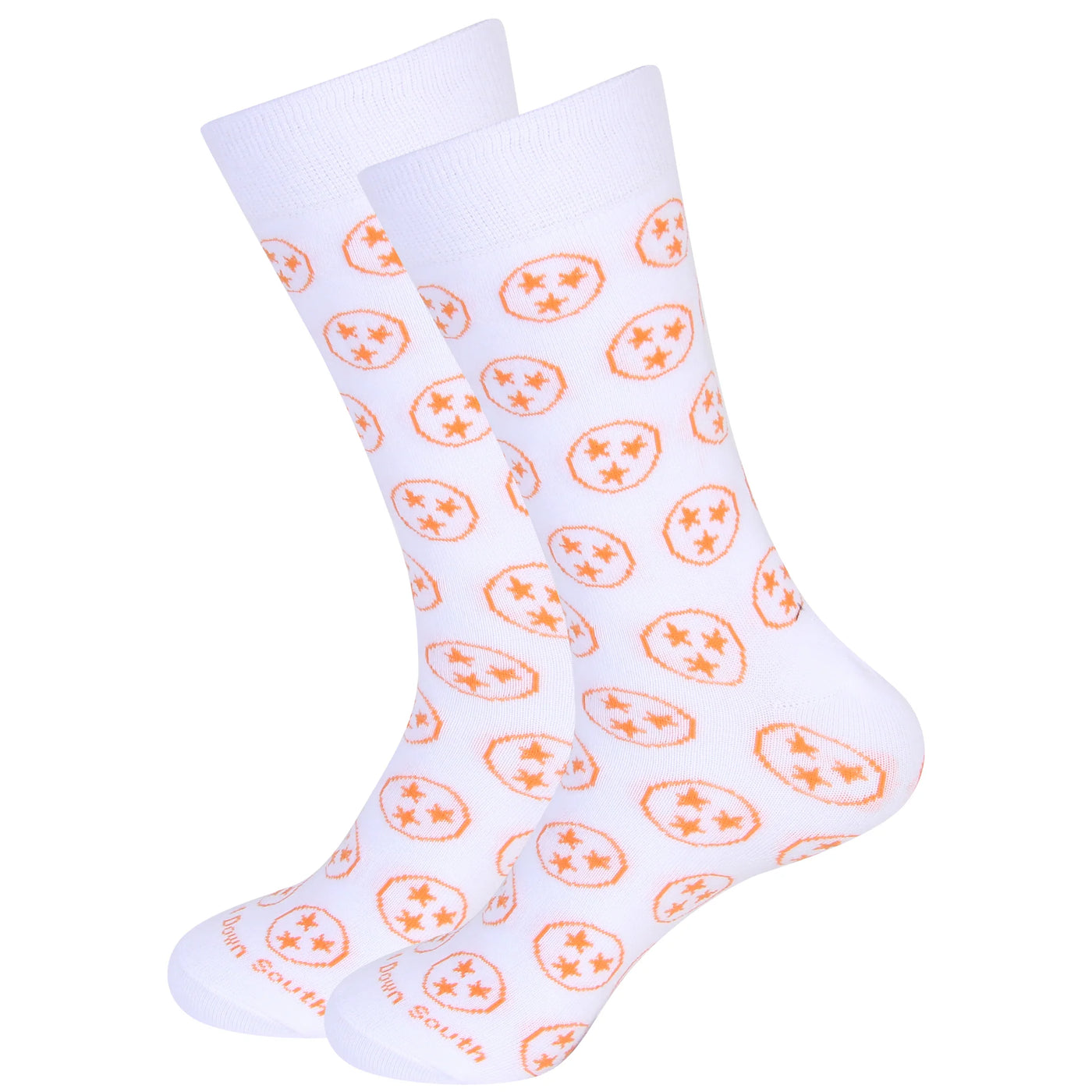 Socks - White/Orange Tri-Star