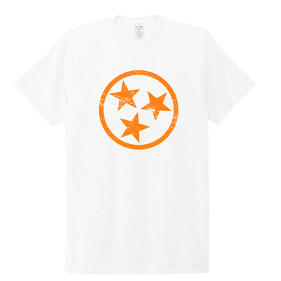 Orange on White Tri-Star - SALE!