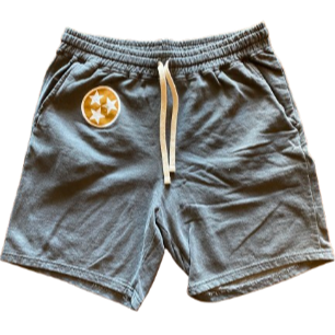 Orange & White Tri-Star Sweat Shorts