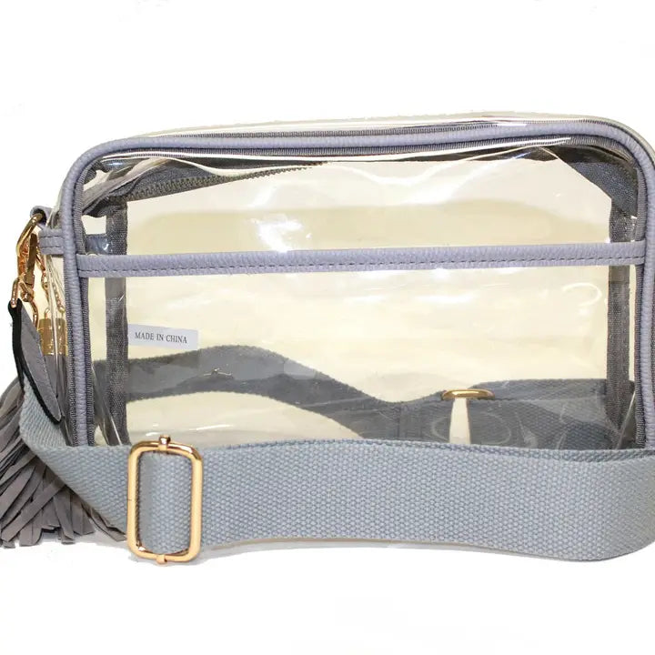 Clear Cross Body Bag - Gray