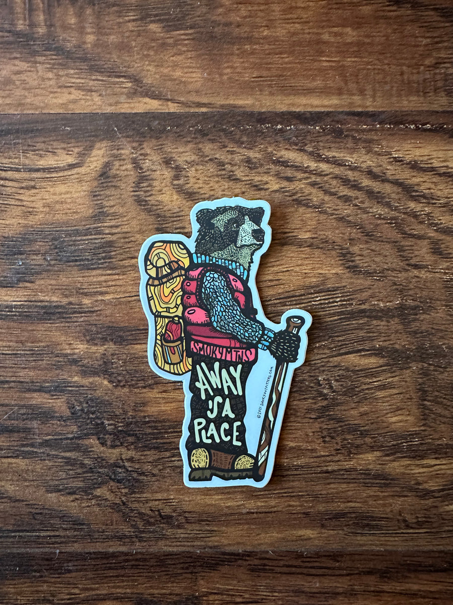 Away is a Place Bear Sticker