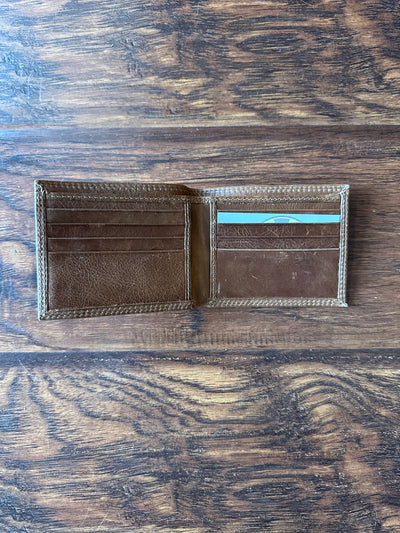 Tri-Star Leather Bifold Wallet - Tan