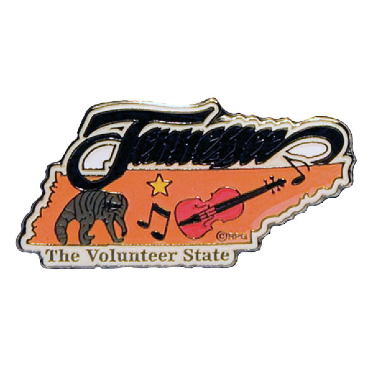 Tennessee Pin - State with Fiddle