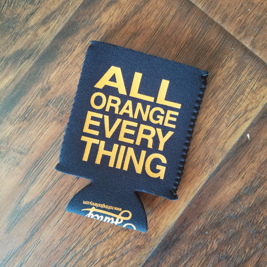 All Orange Everything Drink Holder  Collapsible Koozie - Nothing Too Fancy