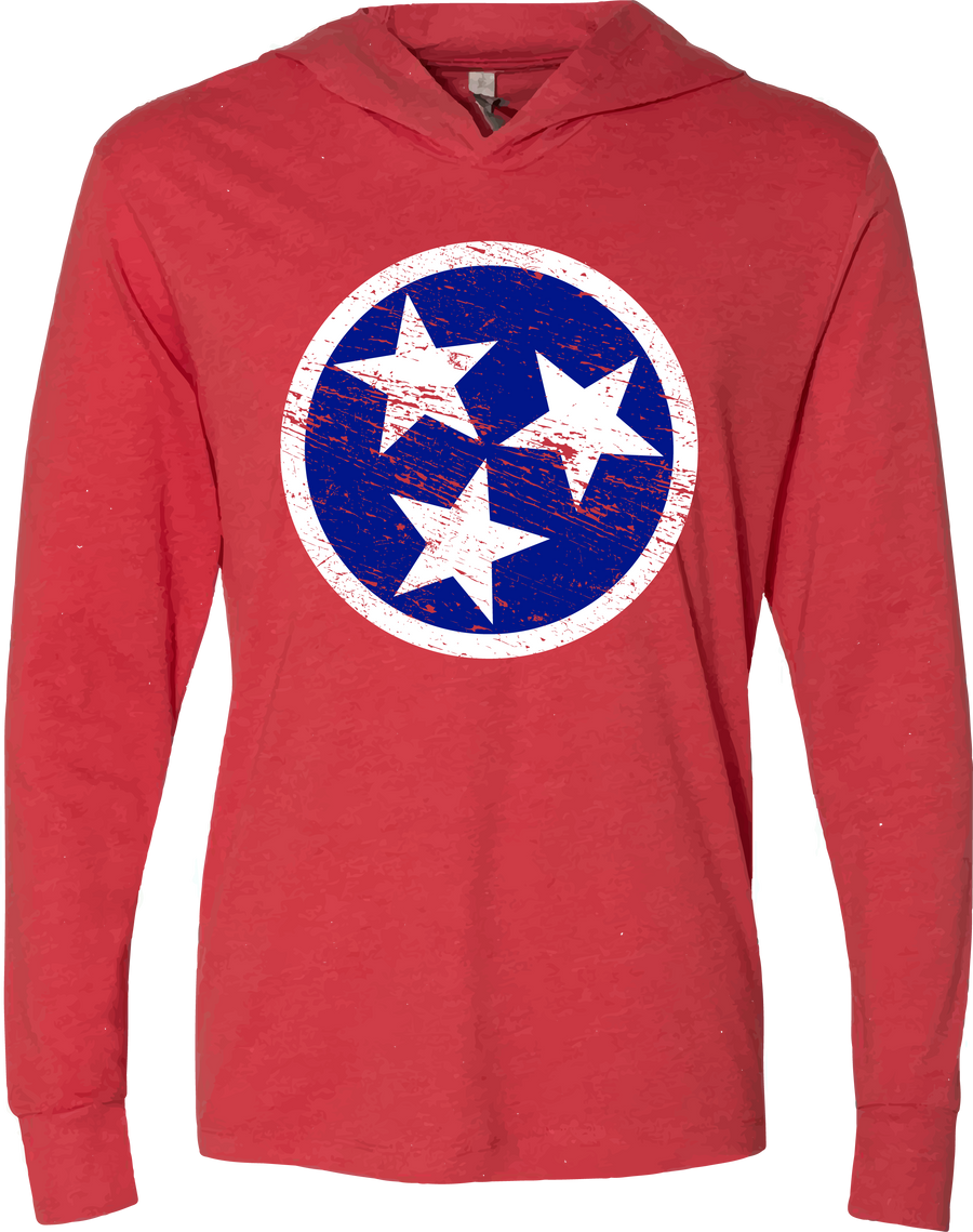 Red Tri-Star T-Hoodie - SALE! - Nothing Too Fancy