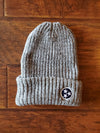 Gray & White Speckled Beanies with Tri-Star Patch  Hat - Nothing Too Fancy