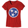 Ladies Red TN Flag  T-Shirt - Nothing Too Fancy