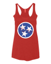 Ladies Red Tri-Star Tank  Tank Top - Nothing Too Fancy