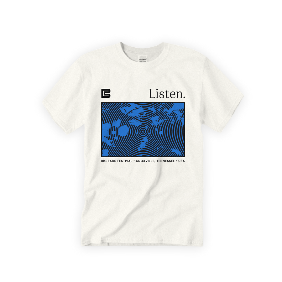 Listen Tee - White