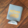 Grey with Orange NTF Logo Drink Holder  Collapsible Koozie - Nothing Too Fancy