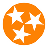 Orange Tri-Star Decal  Decal - Nothing Too Fancy