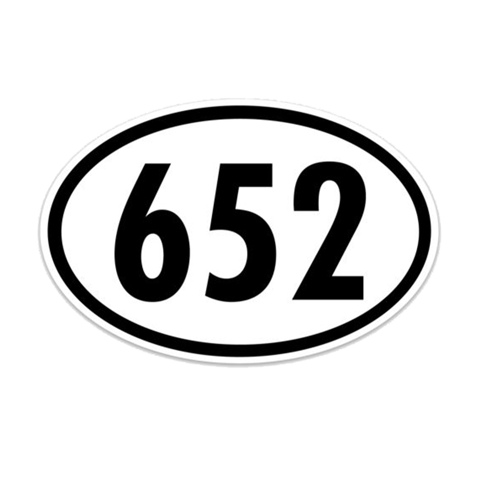 TRL 652 Sticker - White with Black