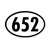 TRL 652 Sticker - White with Black