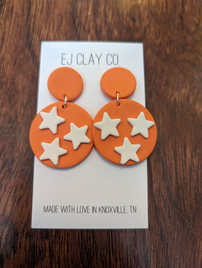 Tennessee Tri-Star Dangle Earrings