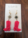 Cowboy Boot Dangle Earrings