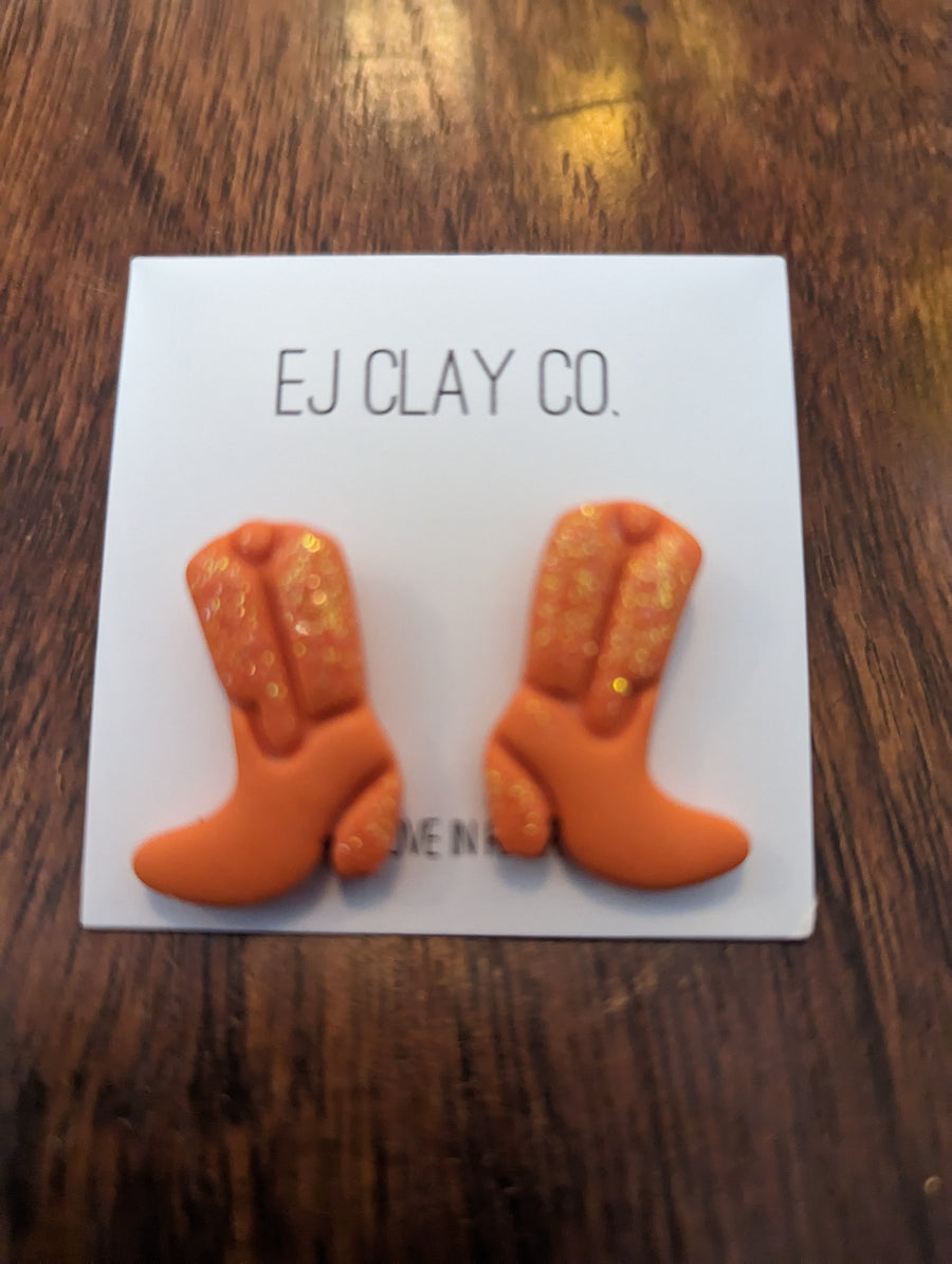 Cowboy Boots Stud Earrings