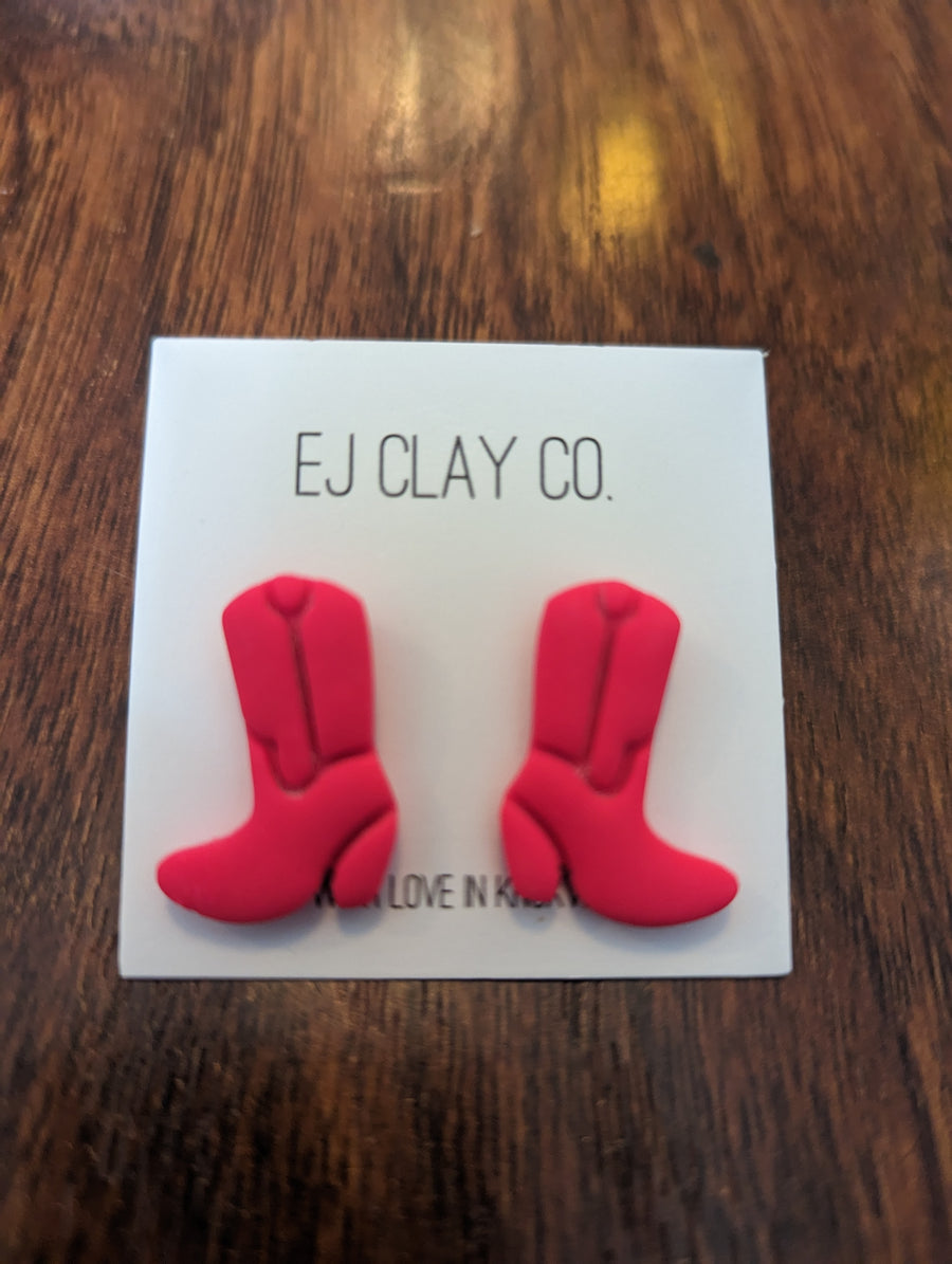 Cowboy Boots Stud Earrings